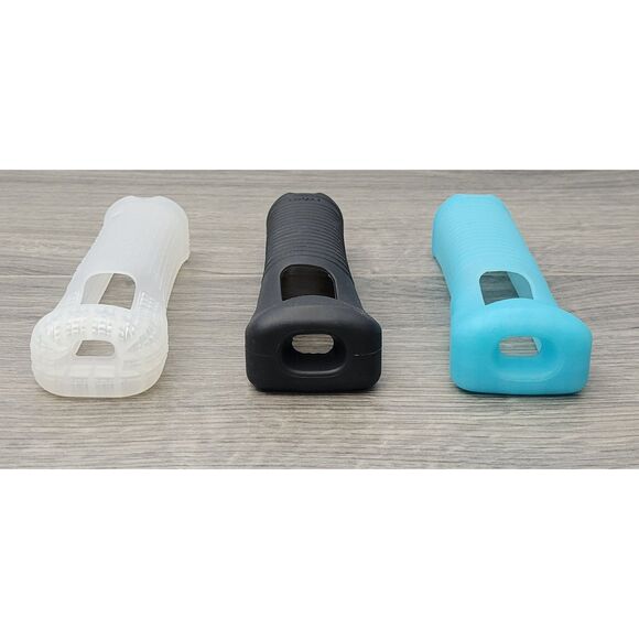 Set of 3 Silicone Skin Cases for Wii Remote Con. BK BL Nyko Wand Clear Nintendo - Picture 4 of 6